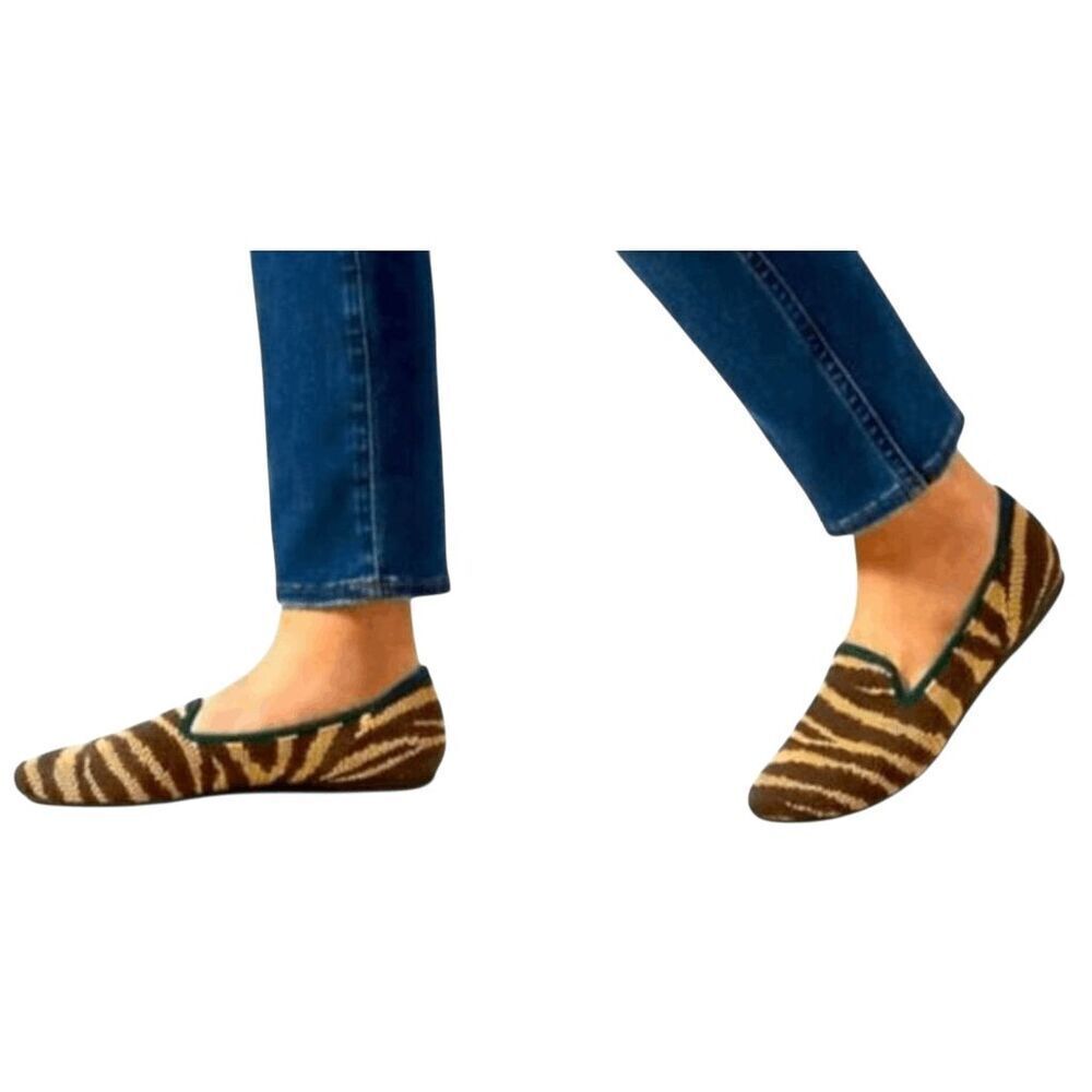 ROTHY'S The Loafer In Chai Zebra Size 8